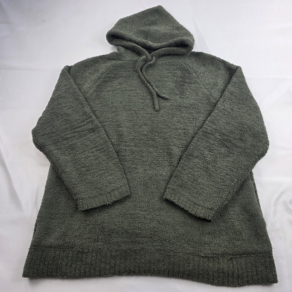 Sunday Citizen Sweater Womens One Size Green Fleece Hooded Pullover Oversized